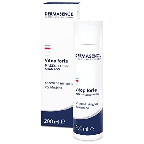 DERMASENCE Vitop forte Mildes Pflegeshampoo - Schonende Reinigung für die trockene und sensible Kopfhaut - rückfettend - brennt nicht in den Augen - auch für Kinder geeignet Cover