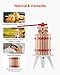 VEVOR 1.6 Gal/6L Fruit Wine Press, Solid Wood Basket with 8 Blocks, Heavy Duty Manual Juice Maker, Cider Apple Grape Tincture Honey Olive Oil Making Press with Handle for Kitchen, Home