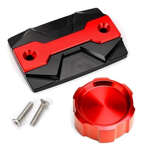 Tapa depósito líquido frenos Tracer 900 en rojo con acabado estético