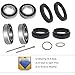 Front Wheel Bearing Seals Kit Compatible with Suzuki Eiger 400 LTA400 LTA400F Vinson 500 LTA500F LTF500F 2002-2007 King Quad 250 300 400 LTF300F LTF400F 1991-2015 Quadrunner 250 500 LTF250/F