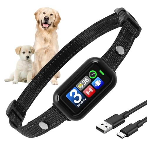 Victop Collare Antiabbaio per Cani Collare Sicuro Antiabbaio per Cani di Taglia Grande, Media e Piccola, Collare Leggero per Corteccia con 3 Modalità 5 Sensibilità Regolabile Impermeabile Ricaricabile