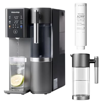 Waterdrop WD-A2 Countertop Reverse Osmosis System with WD-A2RF Replacement Filter & WD-PWD Pure Water Tank, Bundle