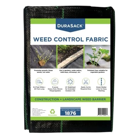 DURASACK Underlayment Landscape Fabric, Heavy Duty UV-Stabilized Woven Polypropylene, for Garden Ground Cover, Patio/Playset Landscape Fabric, 130 Square feet, Black (SH-6520RET) Cover