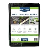 DURASACK Weed Barrier Landscape Fabric, Heavy Duty UV-Stabilized Woven Polypropylene, for Weed Control and Garden Ground Cover, 130 Square feet, Black (SH-6520RET)