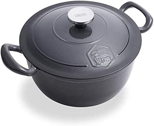 HOLPPO -URG - Olla de sopa, panal fundido, almacenamiento, orejas grandes, hierro fundido de 9.4in, olla de hierro, olla de sopa binaural, cocina,