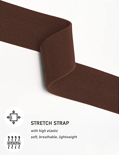 Kiench Women's Elastic No Show Belts with Flat Buckle Invisible Web Belts for Jeans Pants Dress2