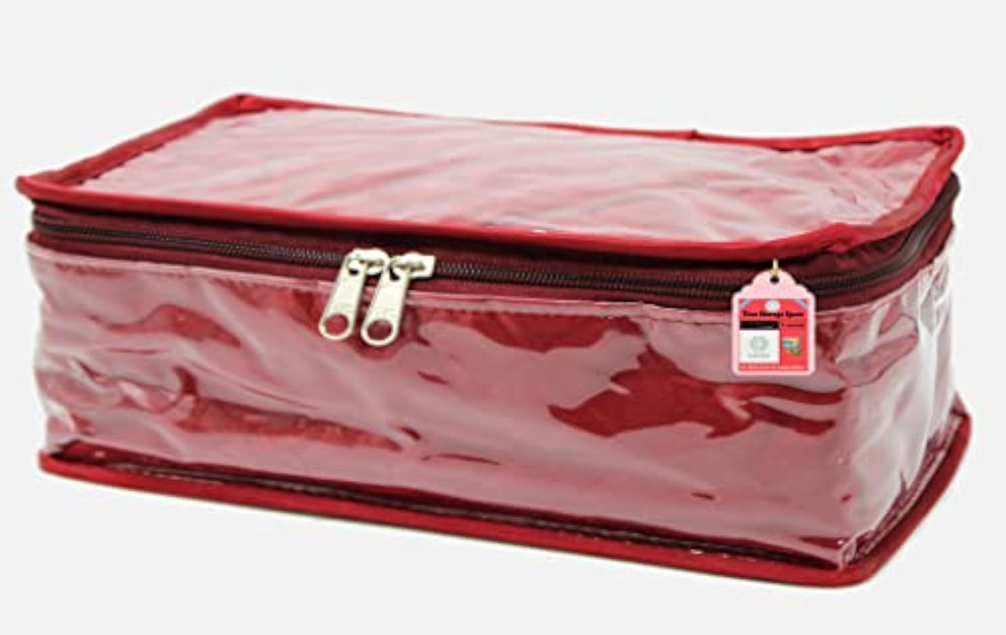 Satin Maroon Make-Up Pouch Jewellery Box