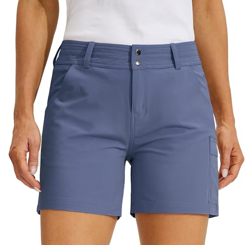 Willit Short feminino de golfe para caminhada, short cargo de secagem rápida, atlético, casual, verã