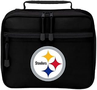 Officially Licensed NFL Pittsburgh Steelers "Cooltime" Lunch Kit Bag, Black, 10' x 8"