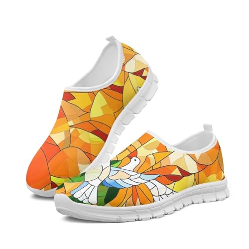 Image of Floral Sneakers for Women Colorful Art Shoes for Women Slip On Casual Work Shoes