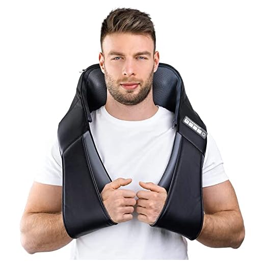 Massage apparaat voor nek schouders en rug Donnerberg® München verlicht spierpijn en pijn met 2 soorten massage 7 jaar garantie