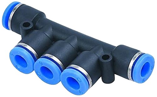 MettleAir MTKG 1/4-1/4 Push to Connect Inline Manifold Union Fitting, 1/4