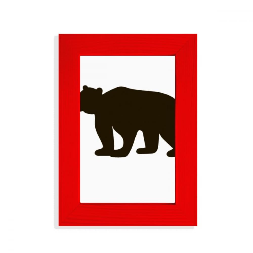 Cadre photo ours noir mignon rouge cadeau de naissance et anniversaire