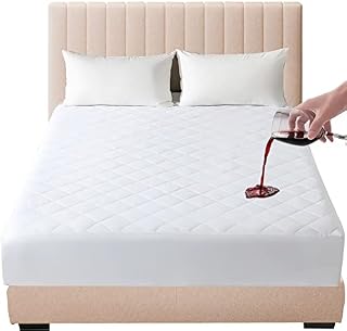 Linens World Microfiber Quilted Waterproof Small Double Mattress Protector, 30cm Deep Stretch Skirt Mattress Protector Small Double Non-Noisy 4ft Mattress Protector (122 x 190cm)