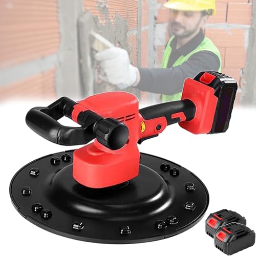 TDSYOCG 1680w MáQuina EléCtrica para Enlucir Paredes, Llana De Mortero De Cemento De HormigóN - 6 Velocidades Ajustables, Alisadora para Paredes De Cemento, para Pulidora De Suelos Y Mortero