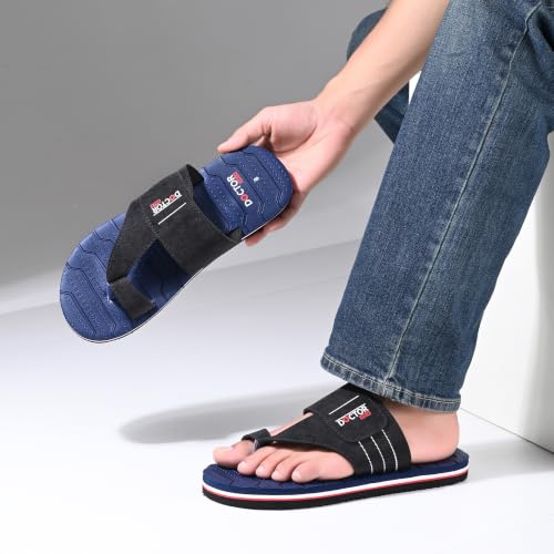 Image of Doctor Walk Men's Ortho Comfort Toe-Ring Slippers | Lightweight Non-Slip Cushioned Daily Wear Casual Sandals & Chappal for Men Extra Soft