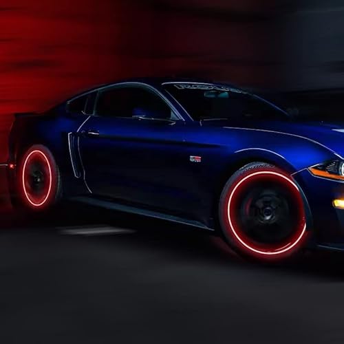 20Pcs Reflective Car Wheel Decorative Stripe Stickers, Night Safety Warning Car Stickers, Anti-Scratch Reflective Stickers Car Motorcycle Wheel Safety Decorative Car Decals Universal (Red) #TOP6