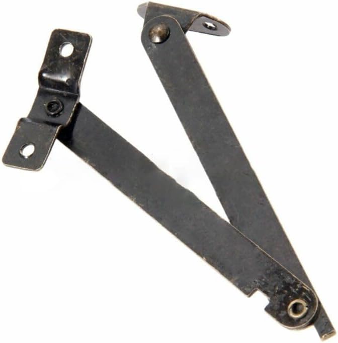 Furniture Hardware Lid Support Hinges for Jewelry Chests and Display Cabinets 2 Pack with Smooth Movement