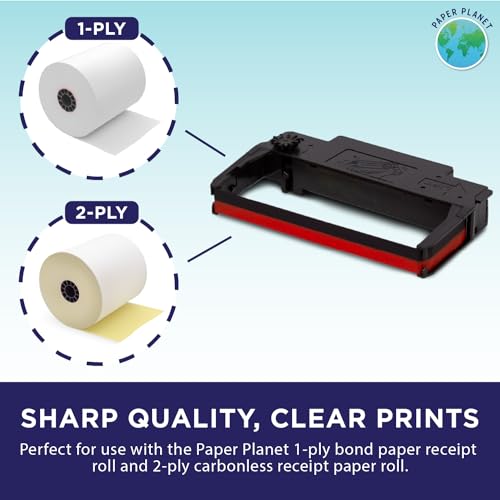 Red and Black Ink Printer Ribbons for Toast Kitchen Printer by Paper Planet | 12 Ribbons | TKP300 SNBC BTP-M300 - Thumbnail 4