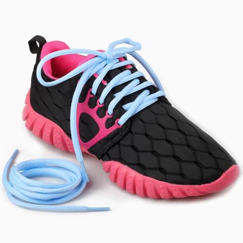 Image of 2 Pairs Oval Athletic Shoelaces 33 Colors 1 /4 inch Half Round Shoe Laces for Sneakers