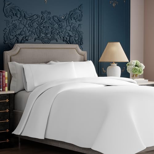 COLOR SENSE Dark Grey Double Bed Duvet Cover Set, 300 Thread Count 100% Cotton, Wrinkle-Resistant, Ultra-Soft & Silky, 200x200 Double Size Sateen Quilt Cover with Button Closure