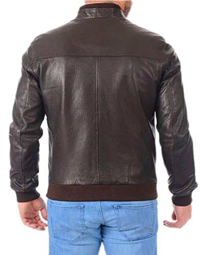 Aviator-Style Brown Quilted Bomber Jacket – Rugged Warmth with Classic Edge2