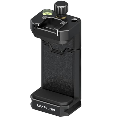 Soporte de aluminio para trípode Leaplumn con zapata fría y placa Arca Swiss para iPhone