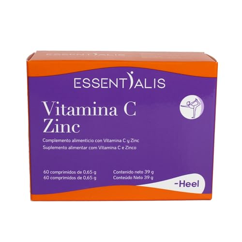 Essentialis Vitamina C + Zinc, 60 comprimidos, 500 mg | Veganos, Con zinc para el sistema inmunitario