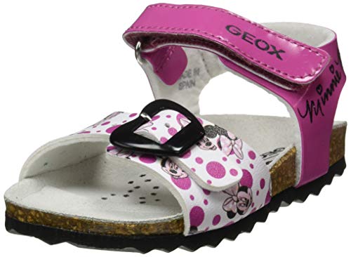 Geox Bébé Fille B Sandal Chalki Girl Sandales, Fuchsia/White, 21 EU
