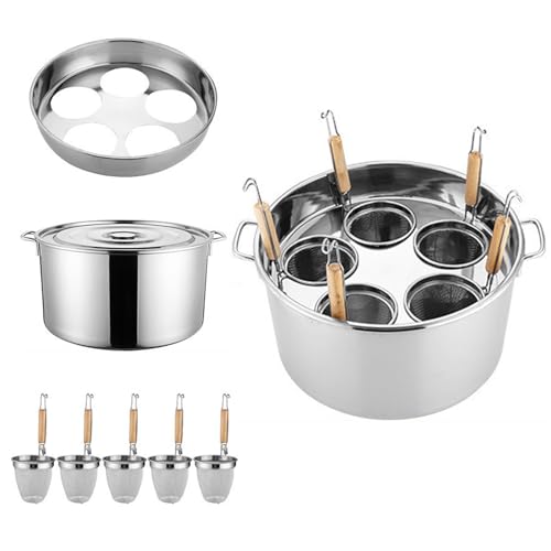 RUHEN Olla Multifuncional de Acero Inoxidable para hervir Fideos, con Separador y colador.