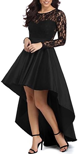 Long sleeve high low formal dresses Clearance
