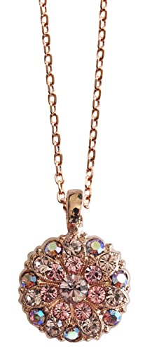 Mariana Guardian Angel Crystal Pendant Necklace, 16" "Flamingo Pink Rose Goldtone 5212 319Mr #TOP2