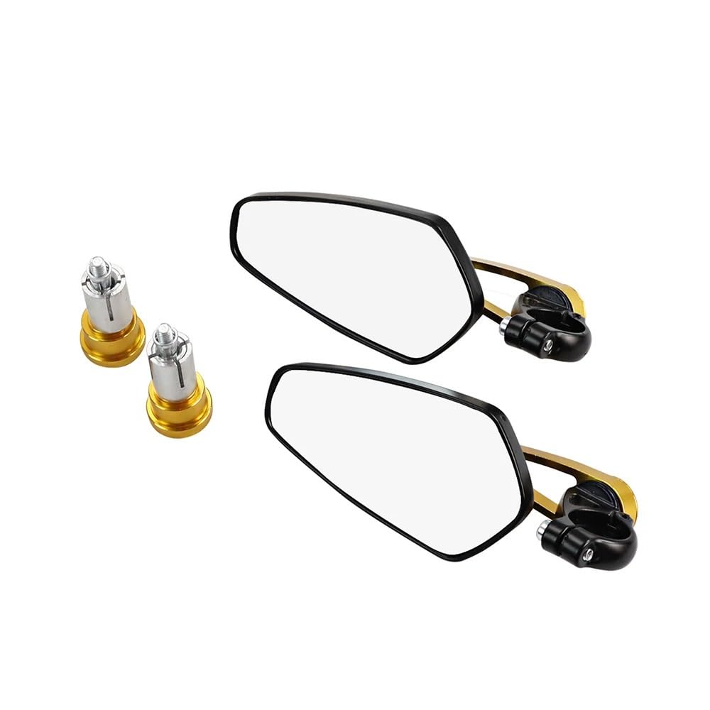 Motocyklowe Lusterka Wsteczne Moto Lusterko końców Pasuje Do Honda 1 Para 7/8 "22mm Koniec Kierownicy Motocykla Boczne Lusterko Wsteczne Uniwersalne Lusterka Wsteczne(Green)