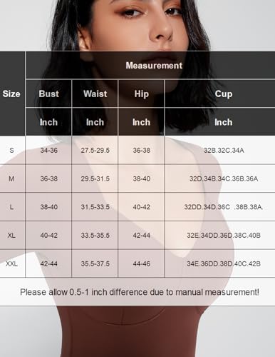 Image of Avidlove Bodysuit for Women Long Sleeve Double Lined Tank Top V Neck Bodysuit Tummy Control Shapewear