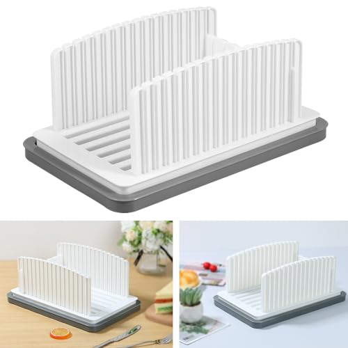 Bread Slicers for Homemade Bread Adjustable Width Bread Cutting Guide with Crumb Tray Foldable and Compact Loaf Cutting Board Bread Slicing Tool for Loaf Sourdough Sandwich - Image 7