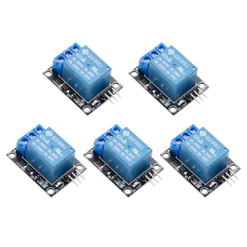 AYWHP 5 PCS 5V placa de módulo de relé de un solo canal compatible con Arduino y R Pi