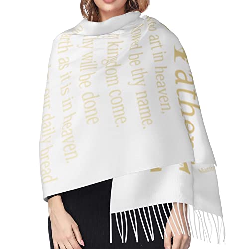 Presents for Women,White Religious Christian Jesus Loves Me Bible Verse Fringe Pashmina Shawl Wrap for Bridal Wedding Party4