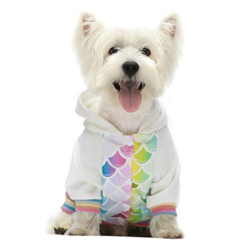 Fitwarm Mermaid Dog Hoodies Clothes Hooded Coat Pet Sweatshirts Cat Jackets XL