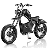 Miyazaki S68 Electric Bike for Adults, 48V35/70Ah Battery,3000w Dual Motor Retro Motorcycle Ebike,20'X5.0' Fat Tire All-Terrain Dirt Electric Bicycle,Space Aluminum Frame,Hydraulic Oil Brake (S68)