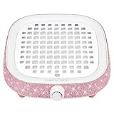 CHRISTINE SHELLY Nail Dust Collector, Dust Collector Nail Tech, Powerful 4000RPM Vacuum Fan Vent Dust Collector Extractor Dust Suction Machine for Acrylic Nails Polishing, Salon Home, Pink Diamond