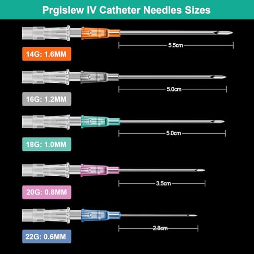 Prgislew Catheter Piercing 50Pcs - 22G Catheter Piercing Tool Ear Nose Piercing Hollow for Lip Tongue Belly Nipple Cartilage Ear Nose Piercing Kit Piercing Tools