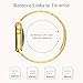 STIROLL Thin Replacement Band Compatible for Apple Watch 38mm 40mm 41mm 42mm(Series 11 10), Stainless Steel Metal Wristband Women Men for iWatch SE Series 9 8 7 6 5 4 3 2 1, Gold