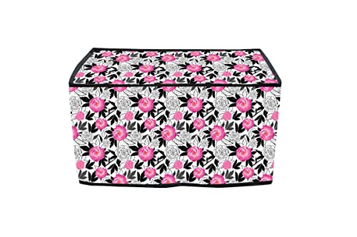 Image of Printer Cover for HP Laserjet M1020 Plus Printer with Zipper for Dust Protection (Leaf Pink )- Size(15x8.5x9.5Cm)