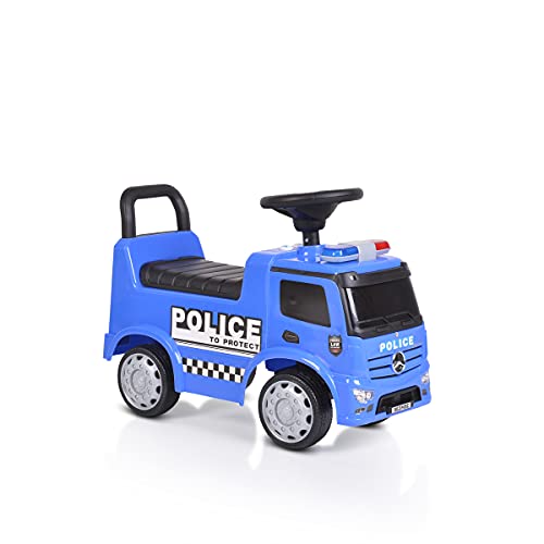 Moni, Kinder Rutschauto Antos Mercedes-Benz, Melodien, Sirenenlichter, Sound, Farbe:blau – Bild 4