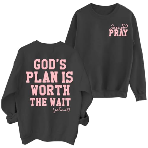 MAXIMGR - MAXIMGR Jesus Sweatshirt Women Christian Sweatshirts The Way The Truth The Life Christian Sweatshirt Religious Pullover Tops - -33%