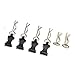 MOHERO Metal RC Body Clips Pins with Pull Tabs for 1/10 Axial SCX10 RC Model Crawler Car Pack of 6 (Black)