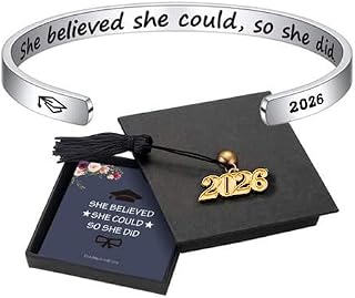 M MOOHAM Graduation Gift for Her Him 2026, Inspirational Graduation Bracelets Class of 2026 High School College Graduation Gift for Her with Graduation Box
