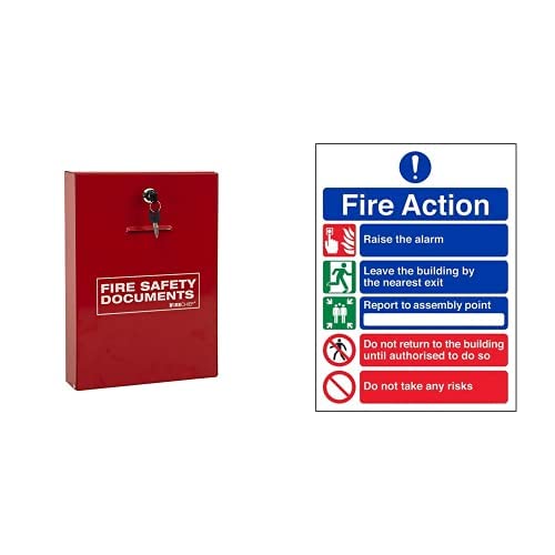 Porta Documenti Con Serratura Firechief – Sicuro, In Metallo, Colore Rosso