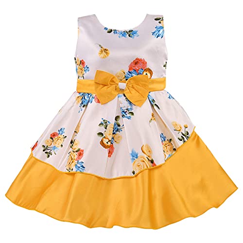 Image of Wish Karo Baby Girls Satin Frock Dress-(fe2803)