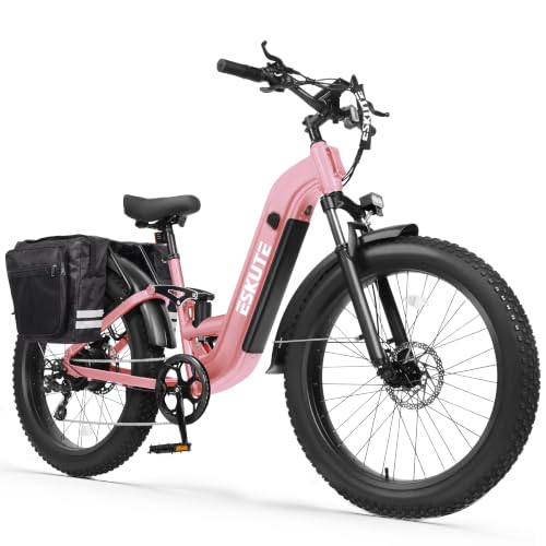 ESKUTE 26-Inch Step-Through Fat Tire E-Bike